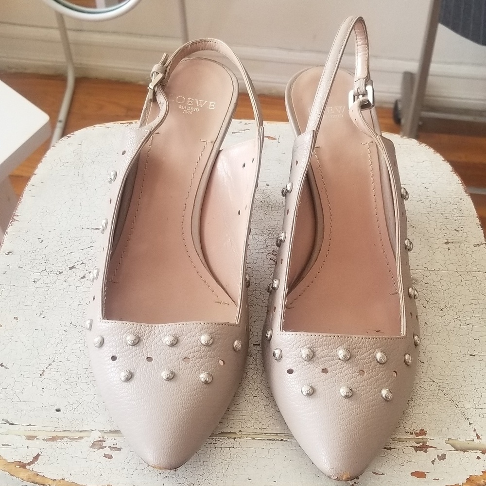 Loewe Studded Kitten Heels